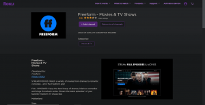 How to Add and Activate Freeform on Roku